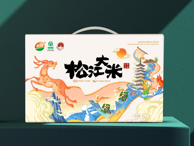 松林大米品牌策劃包裝，大米品牌設計 - 上海美御