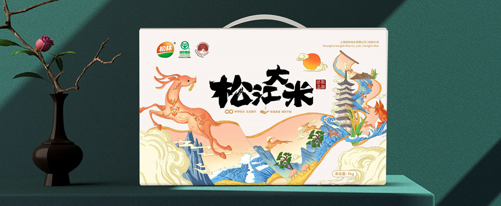 松林大米品牌策劃包裝，大米品牌設計 - 上海美御